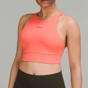 Lululemon Energy High-Neck Longline Bra in Raspberry Cream